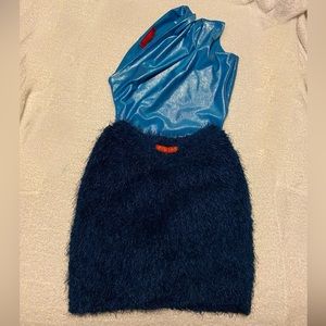 Coucoo Set - Jani Bodysuit and Kaibu Mini Skirt in Color Blue Muscat Size Small